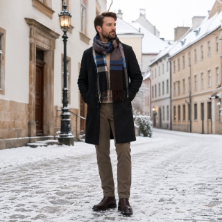 Příjemná šála s třásněmi pro každý den Noelia Bolger materiál Polyester s příměsí vlny barva multicolor KZ005 - 02
