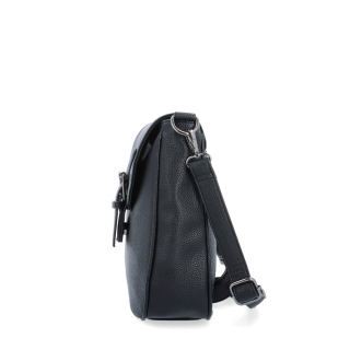 Syntetická crossbody kabelka s výraznou sponou Carmelo materiál syntetická kůže zapínání s klopou barva černá velikost střední 4363 C Z boku