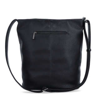 Velká crossbody kabelka Carmelo materiál syntetická kůže zapínání na zip barva černá velikost velká 4322 C Zezadu