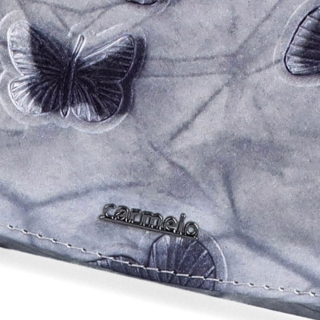 Elegantní dlouhá peněženka Carmelo materiál kůže zapínání na cvoček barva bílá velikost velká 2109 M OW Logo