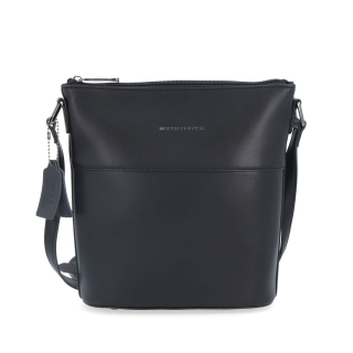 Crossbody z pravé kůže Noelia Bolger materiál kůže zapínání na zip barva černá velikost malá NB 0052 C Zepředu