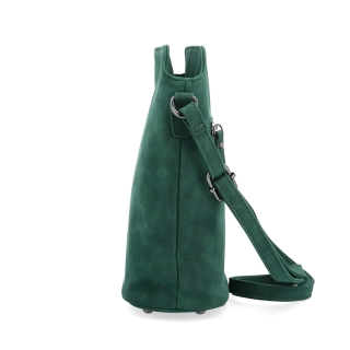 Malá elegantní kabelka s minimalistickým designem Tangerin materiál syntetická kůže zapínání na zip barva zelená velikost malá 1107 TZE Z boku