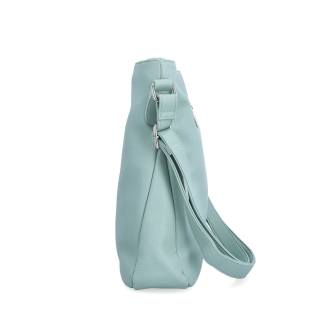 Designová crossbody kabelka Carmelo materiál syntetická kůže zapínání na zip barva zelená velikost střední 4271 SZE Z boku