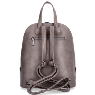 Elegantní městský batoh ze syntetické kůže Le Sands materiál syntetická kůže zapínání na zip barva taupe velikost střední 7700 T Zezadu