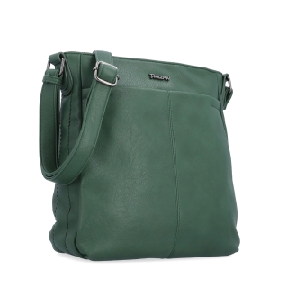 Crossbody kabelka s nastavitelným popruhem Tangerin materiál syntetická kůže zapínání na zip barva zelená velikost střední 8049 TZE
