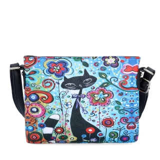 Crossbody kabelka s veselým potiskem Indee materiál syntetická kůže zapínání na zip barva multicolor velikost malá 9306 05 C