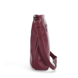 Crossbody kabelka Tangerin materiál syntetická kůže zapínání na zip barva vínová velikost střední 8004 BO Z boku
