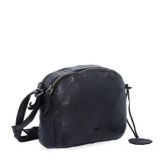 Kvalitní kožená crossbody kabelka Noelia Bolger materiál kůže zapínání na zip barva černá velikost malá NB 2408 C