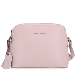 Kožená kabelka crossbody Noelia Bolger Noelia Bolger materiál kůže zapínání na zip barva růžová velikost malá NB 0096 R Zepředu