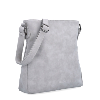 Stylová crossbody kabelka s čistým designem Tangerin materiál syntetická kůže zapínání na zip barva šedá velikost střední 1101 SS
