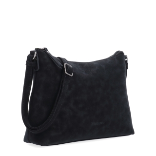 Dámská elegantní crossbody kabelka Tangerin materiál syntetická kůže zapínání na zip barva černá velikost malá 1110 C
