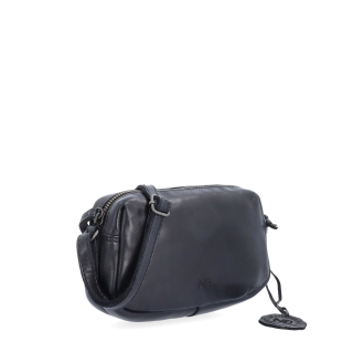 Minimalistická kožená crossbody kabelka Noelia Bolger materiál kůže zapínání na zip barva černá velikost malá NB 2417 C