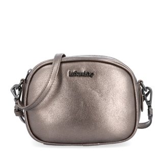 Malá crossbody kabelka s odnímatelným popruhem Le Sands materiál syntetická kůže zapínání na zip barva metalická velikost malá 4370 BR Zepředu