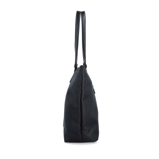 Elegantní nylonová kabelka přes rameno Carmelo materiál nylon zapínání na zip barva černá velikost velká 6601 C LE Z boku