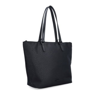 Elegantní nylonová kabelka přes rameno Carmelo materiál nylon zapínání na zip barva černá velikost velká 6601 C LE