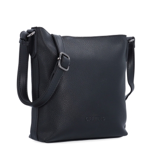 Praktická crossbody kabelka do města i na výlety Carmelo materiál syntetická kůže zapínání na zip barva černá velikost malá 4670 C