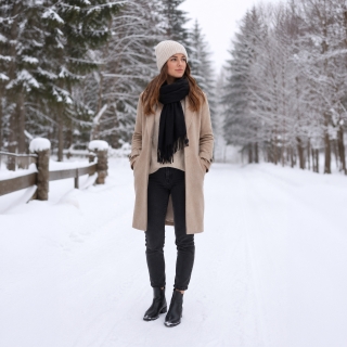 Elegantní jednobarevná šála s třásněmi Noelia Bolger materiál Polyester s příměsí vlny barva černá KZ003 - 01