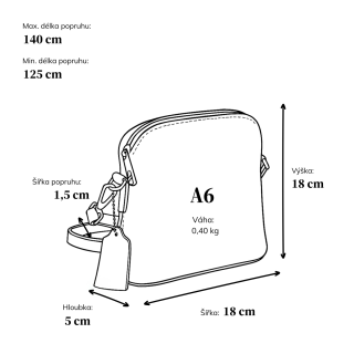 Malá kožená crossbody kabelka Noelia Bolger materiál kůže zapínání na zip barva červená velikost malá NB 3017 CV Rozměry