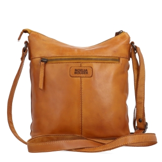 Crossbody kabelka v nadčasovém designu Noelia Bolger materiál kůže zapínání na zip barva žlutá velikost střední NB 2431 ZLU Zezadu