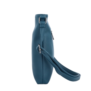 Crossbody kabelka na zip Carmelo materiál syntetická kůže zapínání na zip barva zelená velikost malá 4324 PE Z boku