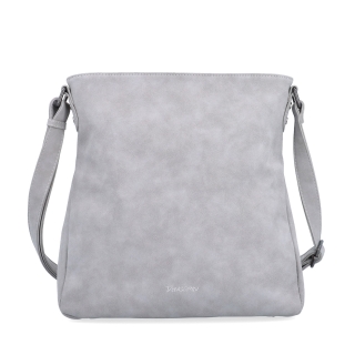 Stylová crossbody kabelka s čistým designem Tangerin materiál syntetická kůže zapínání na zip barva šedá velikost střední 1101 SS Zepředu