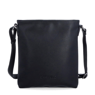 Crossbody kabelka na zip Carmelo materiál syntetická kůže zapínání na zip barva černá velikost malá 4324 C Zepředu
