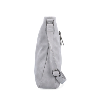 Stylová crossbody kabelka s čistým designem Tangerin materiál syntetická kůže zapínání na zip barva šedá velikost střední 1101 SS Z boku