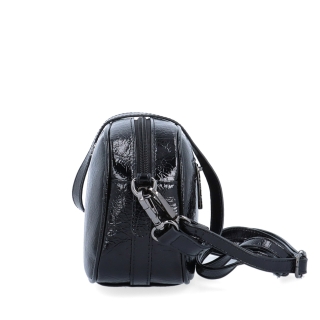 Malá crossbody kabelka se strukturovaným povrchem Le Sands materiál syntetická kůže zapínání na zip barva černá velikost malá 4372 C Z boku