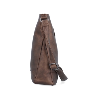 Crossbody kabelka s jednoduchým prošíváním Tangerin materiál syntetická kůže zapínání na zip barva metalická velikost střední 8003 BR Z boku