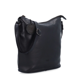 Crossbody kabelka v nadčasovém designu Noelia Bolger materiál kůže zapínání na zip barva černá velikost střední NB 2431 C