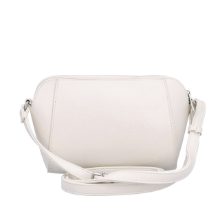 Menší crossbody kabelka se dvěma kapsami Le Sands materiál syntetická kůže zapínání na zip barva béžová velikost malá 7716 BE Zezadu