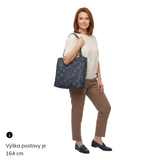 Městská kabelka přes rameno s děleným vnitřkem Carmelo materiál syntetická kůže zapínání na zip barva béžová velikost velká 4602 BE Na postavě