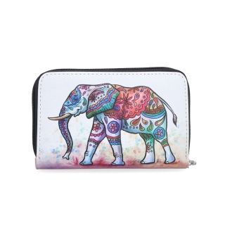 Peněženka penál s potiskem Indee materiál syntetická kůže zapínání na cvoček barva multicolor velikost střední 9201 149