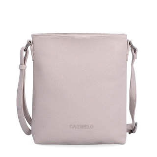 Crossbody kabelka na zip Carmelo materiál syntetická kůže zapínání na zip barva růžová velikost malá 4324 LI Zepředu