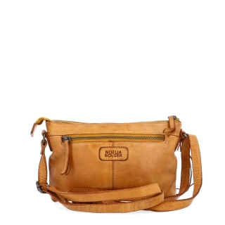 Kožená crossbody s čistými liniemi Noelia Bolger materiál kůže zapínání na zip barva žlutá velikost malá NB 2414 ZLU Zezadu