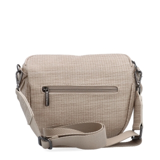 Městská ledvinka pro pohodlné nošení crossbody Carmelo materiál syntetická kůže zapínání na zip barva béžová velikost malá 4399 BE Zezadu