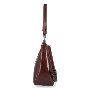 Kabelka přes rameno i crossbody s odepínacími popruhy Le Sands materiál syntetická kůže zapínání na zip barva hnědá velikost střední 4637 H Z boku