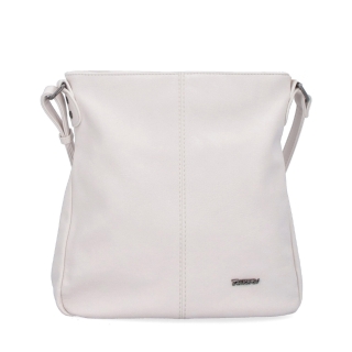 Crossbody kabelka s jednoduchým prošíváním Tangerin materiál syntetická kůže zapínání na zip barva béžová velikost střední 8003 K Zepředu
