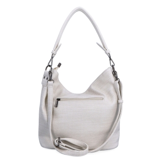 Originální hobo bag Carmelo materiál syntetická kůže zapínání na zip barva béžová velikost střední 4304 K Zezadu