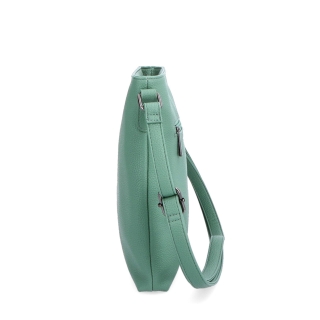 Crossbody kabelka na zip Carmelo materiál syntetická kůže zapínání na zip barva zelená velikost malá 4324 ZE Z boku