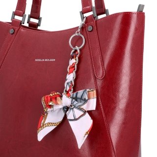 Přívěsek na kabelku s mašlí a karabinkou Indee materiál textil barva multicolor D016