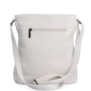 Crossbody kabelka střední velikosti Carmelo materiál syntetická kůže zapínání na zip barva béžová velikost střední 4305 K Zezadu