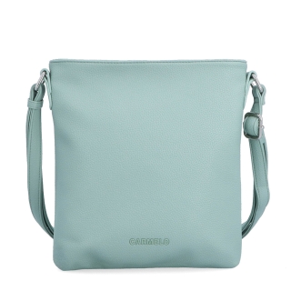 Crossbody kabelka na zip Carmelo materiál syntetická kůže zapínání na zip barva zelená velikost malá 4324 SZE Zepředu