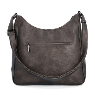 Městská crossbody kabelka ze syntetické kůže Tangerin materiál syntetická kůže zapínání na zip barva šedá velikost střední 8046 ANT Zezadu