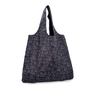 Kvalitní prostorná taška na nákup Shop and Go materiál nylon barva černá velikost velká 0023 N