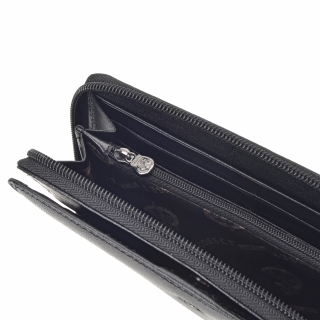 Kožená peněženka penál Cosset materiál kůže zapínání na zip barva černá velikost velká 4401 Komodo C Detail