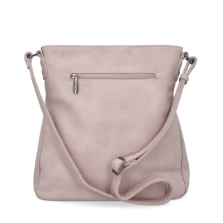 Crossbody kabelka s jednoduchým prošíváním Tangerin materiál syntetická kůže zapínání na zip barva růžová velikost střední 8003 LI Zezadu