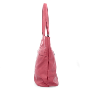 Velká shopper kabelka z měkčí syntetické kůže Tangerin materiál syntetická kůže zapínání na zip barva červená velikost velká 8010 CV Z boku