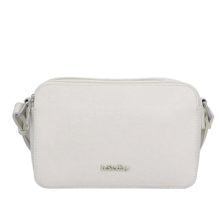 Praktická crossbody kabelka se dvěma kapsami Le Sands materiál syntetická kůže zapínání na zip barva béžová velikost malá 7717 BE Zepředu