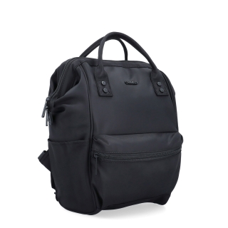 Praktický dámský batoh pro každý den Carmelo materiál nylon zapínání na zip barva černá velikost střední 6611 C